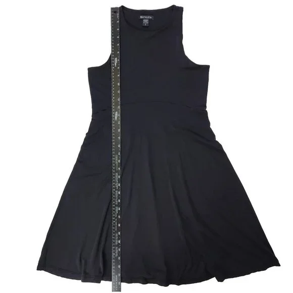 Athleta Santorini Thera Dress S Black Sleeveless Short Fit & Flare 531173 - Picture 7 of 11